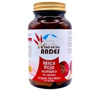El Oro de los Andes Maca Roja Ecológica 90 Cápsulas - Superalimento Antioxidante para Equilibrio Hormonal y Menopausia - Protección Ósea y de Próstata - Raíz Pura Andina Vegana