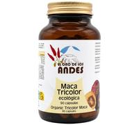 El Oro de los Andes Maca Tricolor Ecológica 90 cápsulas - Complemento alimenticio - 2100 mg por dosis diaria - Maca amarilla, roja y negra