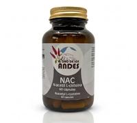 El Oro de los Andes NAC 60 Cápsulas de 600mg - Con N-Acetilcisteína (NAC) - Complemento Alimenticio para Defensas
