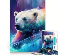 El Oso de Hielo Resistente, Rompecabezas de 1000 Piezas para Adolescentes, Rompecabezas Inteligente, Juguete Divertido y Sencillo, Corte Preciso, Selección de Deseos de Santa Claus 50x75cm