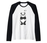 El Oso Panda Dice nö Significa Que no Dicho contra Todo Anti-Meinung Camiseta Manga Raglan