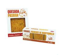 EL OSO PARDO Sobaos Pasiegos IGP 500 g (6 uds) + Quesada Pasiega Tradicional 450g, Bizocochos, Recetas Típicas de Cantabria, Sabor y Textura Auténticos