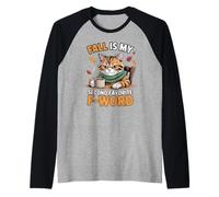 El otoño es mi Segundo Gato Divertido Favorito de F Word Camiseta Manga Raglan
