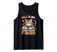 El otoño es mi Segundo Gato Divertido Favorito de F Word Camiseta sin Mangas