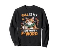 El otoño es mi Segundo Gato Divertido Favorito de F Word Sudadera