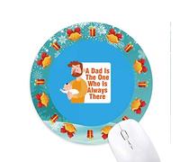 El padre ama a gran Mouse Pad mousepad redondo de goma de regalo de Navidad