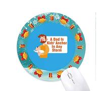 El padre ama a gran puerto Mouse Pad mousepad redondo de goma de regalo de Navidad