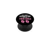 El Padre de mi Primer día del Padre: el Padre de mis gemelas PopSockets PopGrip Adhesivo