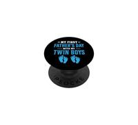 El Padre de mi Primer Hijo Gemelo del Día del Padre PopSockets PopGrip Adhesivo