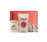 EL PAELLER - Cesta Gourmet | Arroz Albufera D.O. Valencia, Caldo de Marisco a Leña, Pimentón Dulce y Azafrán DOP | Regalo Gastronómico Exclusivo