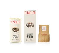 EL PAELLER - Preparado Arroz Negro | Sabor Auténtico | Cocinado Artesanalmente a Leña | Ingredientes 100% Naturales | Para 2-3 Personas | Fácil de Preparar en solo 18 Minutos | Sin Gluten