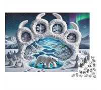 El país de Las Maravillas del Oso Polar Puzzle 1000 Piezas Papel Reciclado para Adultos Puzzle para Adultos Juego Familiar Divertido desafiante Idea de Regalo para Mujeres y Regalos para Hombres