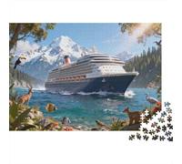 El Paisaje Puzzle 1000 Piezas CArteón Puzzle Grande Adulto Difícil Barco de Crucero Coleccionable Puzzle para Hacer En Familia 38x26cm/1000pcs