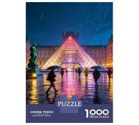 El Paisaje Puzzle 1000 Piezas Cartón Puzzle Grande Adulto Relajarse Museo del Louvre Puzzle Familiar Rompecabezas Familiar 70x50cm/1000pcs
