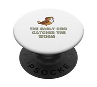 El pájaro madrugador atrapa al Gusano PopSockets PopGrip Adhesivo