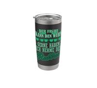 El pájaro temprano puede tener el gusano, yo tomaré el café Vaso térmico de acero inoxidable de doble pared
