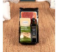El Paladar lote gourmet con aceite virgen extra Picual 500 ml, queso de oveja curado 250 g, jamón reserva y regañá premium, ideal para aperitivo delicatessen y regalo gourmet.