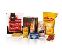 El Paladar Nautic Pack 8 Lote Gourmet con paleta ibérica, queso manchego, berberechos Espinaler, cerveza 1906 y aperitivos premium para regalar