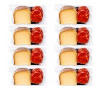 El Paladar Pack Surtido 8 Unidades de Sobrasada y Queso Curado, aperitivo gourmet mediterráneo con leche cruda de vaca y pimentón para tablas y tapas