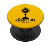 El Pan de Vida Juan 6:35 Eucaristía Adoración Custodia PopSockets PopGrip Adhesivo