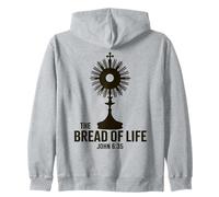 El Pan de Vida Juan 6:35 Eucaristía Adoración Custodia Sudadera con Capucha