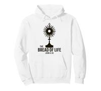 El Pan de Vida Juan 6:35 Eucaristía Adoración Custodia Sudadera con Capucha
