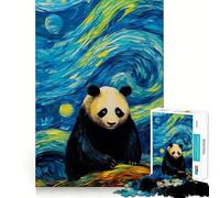 El Panda de la Noche Estrellada, 1000 Piezas, Rompecabezas para Adolescentes, Desarrollo de la Memoria, Diversión Relajante, Diseño, Montaje, Cálida Sorpresa 50x75cm