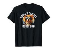 El papá Corgi más Genial del Mundo Funny Pembroke Welsh Corgi Dad Camiseta