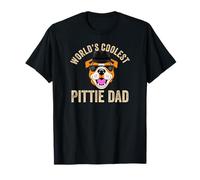 El papá Pittie Dad más Guay del Mundo Vintage, el Divertido papá de Pitbull Camiseta