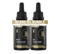 El paquete de aceite de barba Tonic + Elixir Beard - Coleccin de oro - Aceite de barba de aseo - suaviza los humectantes y fortalece el crecimiento