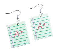 El paquete de aretes para mujer es un deseo de éxito académico, bonitos aretes delicados, talla única, Plástico, Sin piedra preciosa