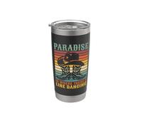 El paraíso es donde hay Line Country Dance Line Dancing Vaso térmico de acero inoxidable de doble pared
