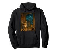 El pasado del espejo del tiempo de Cat Selfie Bastet se encuentra con el futuro galáctico Sudadera con Capucha