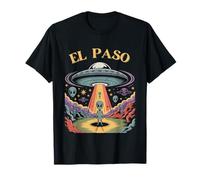 El Paso Alien OVNI Abduction Retro Sci-Fi Art Camiseta
