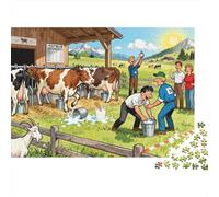 El Paso Lateral de la Competencia de ordeño de Vacas Puzzle De Madera Impermeable DIY Puzzles De 1000 Piezas para Adultos Desafiante Y Estimulante Rompecabezas para Juegos Desafiantes