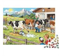 El Paso Lateral de la Competencia de ordeño de Vacas Puzzle De Madera Impermeable DIY Puzzles De 1000 Piezas Regalos para Adultos Colorido Rompecabezas Juegos Desafiantes