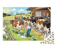 El Paso Lateral de la Competencia de ordeño de Vacas Puzzle De Madera Impermeable DIY Puzzles De 1000 Piezas para Adultos Colorido Rompecabezas Juegos Educativos