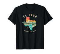 El Paso Texas Outdoors Vintage Nature Illustration Camiseta