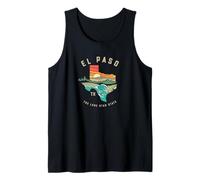 El Paso Texas Outdoors Vintage Nature Illustration Camiseta sin Mangas
