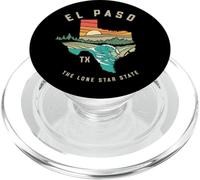El Paso Texas Outdoors Vintage Nature Illustration PopSockets PopGrip para MagSafe