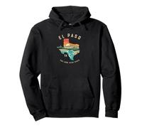 El Paso Texas Outdoors Vintage Nature Illustration Sudadera con Capucha