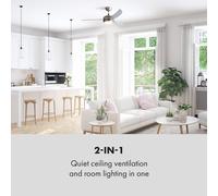 El Paso Ventilador de techo 52" 10.344m³/h 3 aspas color plateado