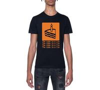 El Pastel Es Una Mentira Camiseta Negro para Hombre De Manga Corta con Cuello Redondo