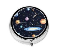 El pastillero Solar Family3 compartimentos, una caja de medicamentos portátil que contiene vitaminas, medicamentos, aceite de pescado y suplementos.