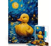 El Pato de la Noche Estrellada para Adultos, Rompecabezas de 1000 Piezas, Juguete de lógica Pura, Momento de Paz, Corte preciso, Regalo sincero 50x75cm