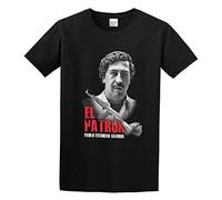 EL Patron Pablo, Kult Dope Crime Cartel Drugs Medellin Colombia Escobar Mens T-Shirt Fashion Casual Unisex Black Tee, Negro , L