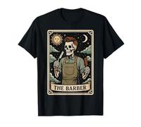 El Peluquero Peluquero Cortador de Pelo Tarot Tarjeta Esqueleto Camiseta