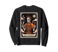 El Peluquero Peluquero Cortador de Pelo Tarot Tarjeta Esqueleto Sudadera