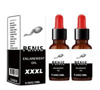 el pene, aceite de masaje para hombres, aceite para agrandar el pene para hombres para prolongar la vida sexual Masaje genital masculino 10 ml Más grande, más largo, más fuerte (M,2PC)