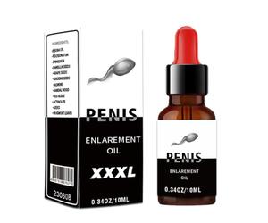 el pene, aceite de masaje para hombres, aceite para agrandar el pene para hombres para prolongar la vida sexual Masaje genital masculino 10 ml Más grande, más largo, más fuerte (M,1PC)